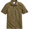 Billy Reid Stripe Pensacola Polo In Olive