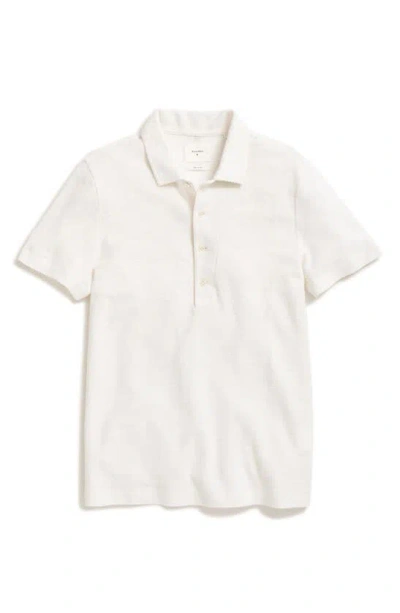 Billy Reid Hemp & Cotton Knit Polo In White