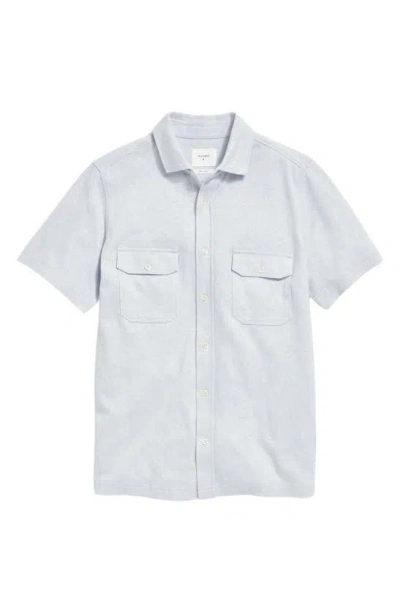 Billy Reid Men's Short Sleeve Hemp Cotton Knit Shirt In Pebble