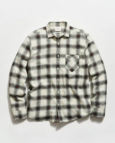 Billy Reid Hemp Cotton Dobby Plaid John T Shirt In Multi