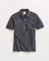 Billy Reid Hemp Cotton Twill Polo In Asphalt