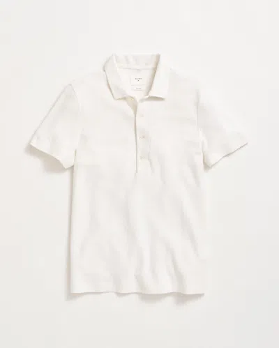 Billy Reid Hemp Cotton Twill Polo In White