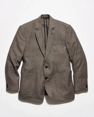 Billy Reid Herringbone Archie Jacket In Brown Multi