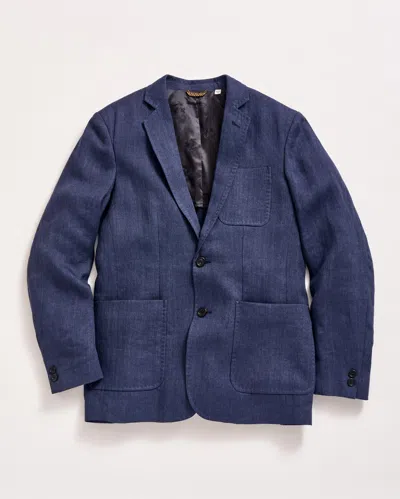 Billy Reid Herringbone Archie Jacket In Navy
