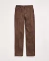 Billy Reid Herringbone Flat Front Trouser In Chocolate