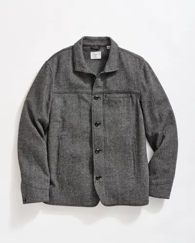Billy Reid Herringbone Madison Jacket - Charcoal In Grey