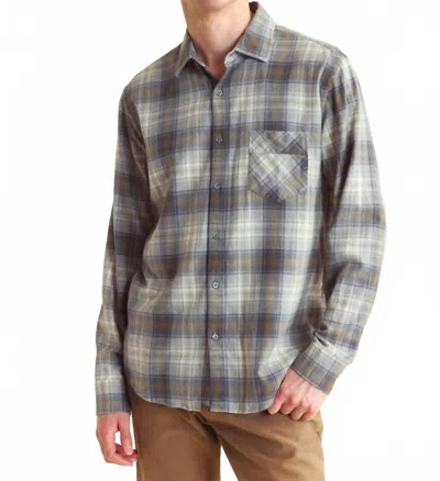 Billy Reid Herringbone Melange John T-shirt In Grey Melange Multi