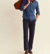 Billy Reid Herringbone Scout Shirt In Reflecting Pond In Multi