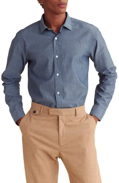 Billy Reid Holt Cotton Chambray Dress Shirt