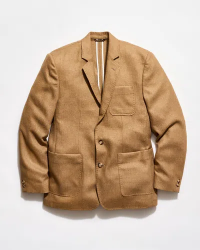 Billy Reid Hopsack Silk Wool Archie Jacket In Brown