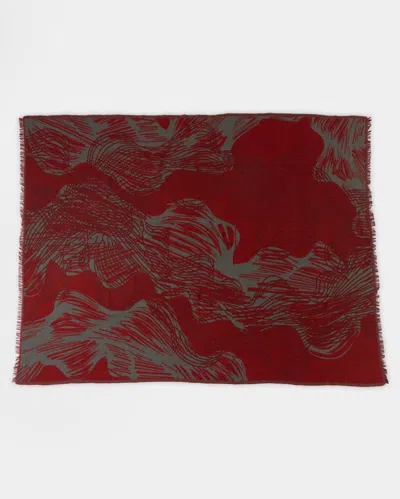 Billy Reid Horse Tail Blanket In Red,black
