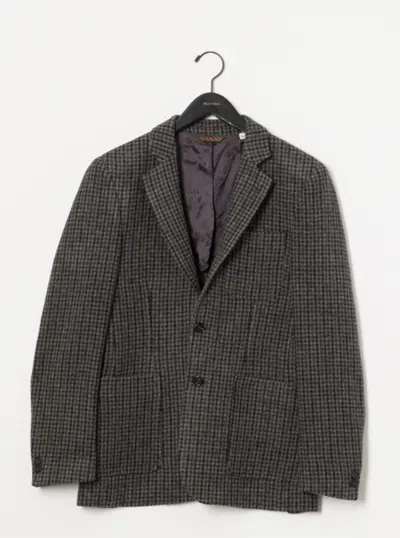 Billy Reid Houndstooth Archie Jacket - Charcoal Multi