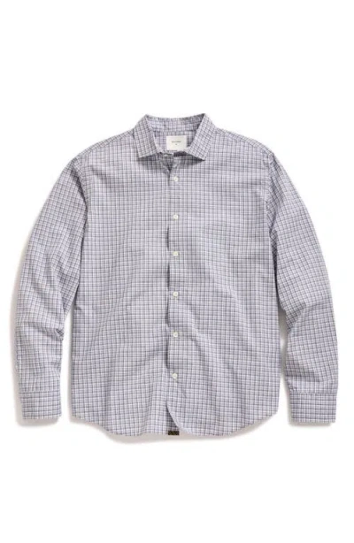 Billy Reid Hutcheson Micro Shadow Plaid Button-up Shirt In Carbon Blue/multi