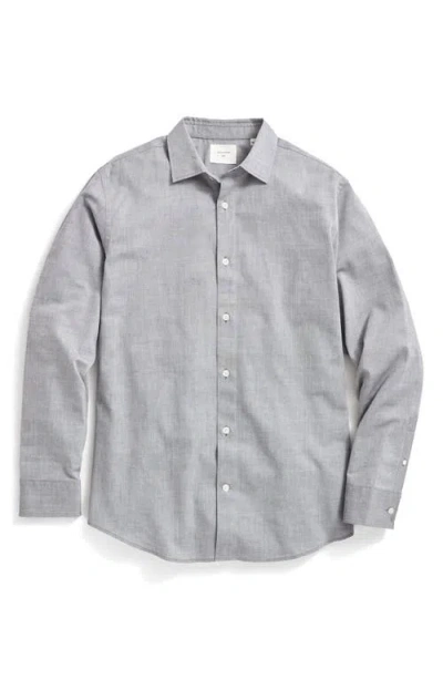 Billy Reid Oxford Hutcheson Dress Shirt In Light Grey