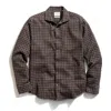 Billy Reid Cedar Bold Plaid Brushed Button-up Shirt In Brown