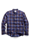 Billy Reid Hutcheson Standard Fit Plaid Cotton Twill Button-up Shirt In Blue