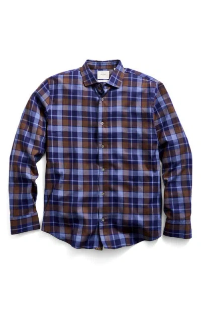 Billy Reid Hutcheson Standard Fit Plaid Cotton Twill Button-up Shirt In Blue