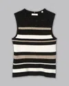 Billy Reid, Inc Blocked Rib Tank In Black/tan