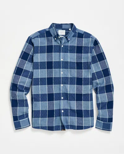 Billy Reid Indigo Dobby Tuscumbia Shirt Button Down In Blue