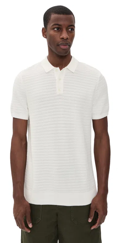Billy Reid Lachlan Links Knit Polo White