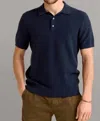 Billy Reid Lachlan Links Polo In Carbon Blue In Blue