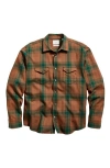 Billy Reid Large Scale Plaid Flannel Button-up Western Shirt In Multi
