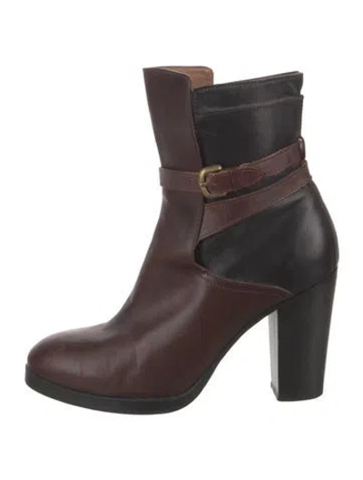 Pre-owned Billy Reid Leather Boots In Black/brown