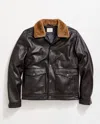 BILLY REID LEATHER FLIGHT JACKET WITH SHEARLING COLLAR