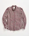 Billy Reid Left Hand Twill Plaid Tuscumbia Shirt Button-down In Cabernet Multi