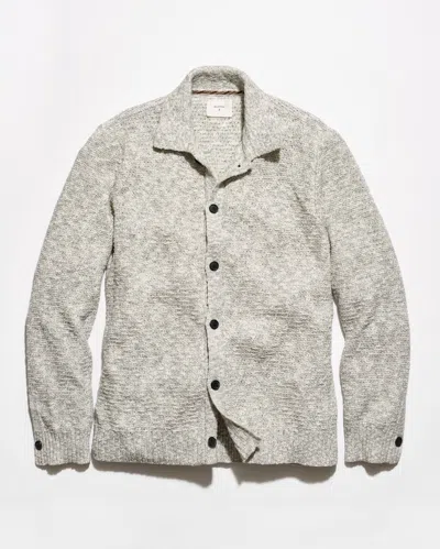 Billy Reid Lima Ladder Stitch Cardigan In Oatmeal Heather