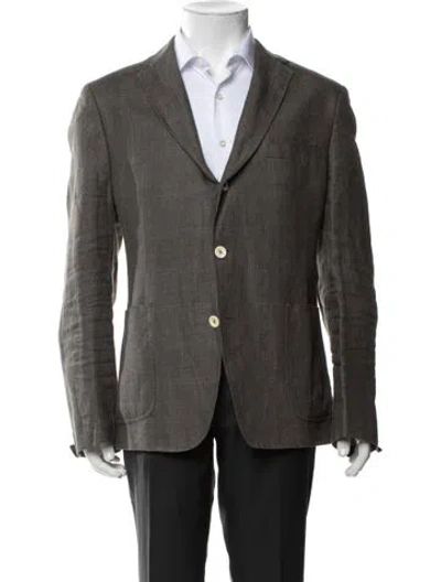 Pre-owned Billy Reid Linen Blazer In Green