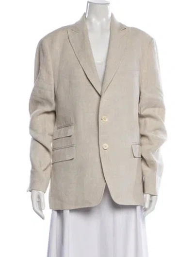 Pre-owned Billy Reid Linen Blazer In Neutral