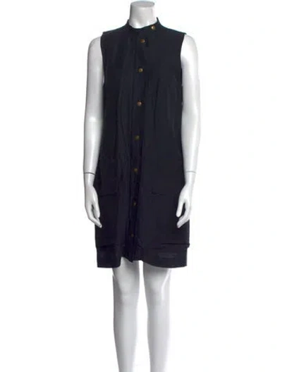 Pre-owned Billy Reid Linen Mini Dress In Black