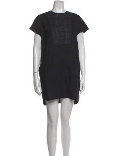 Pre-owned Billy Reid Linen Mini Dress In Blue