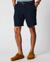 Billy Reid Moore Linen Shorts In Blue