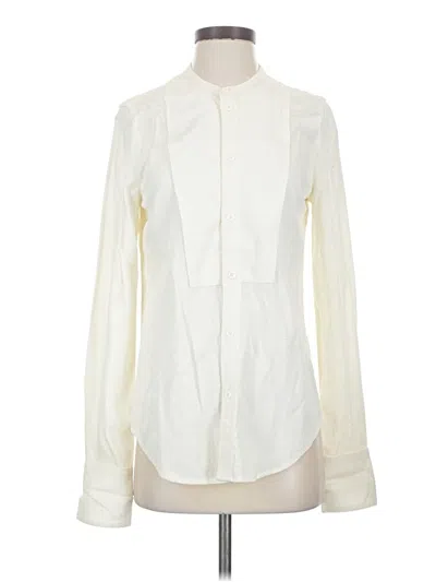 Pre-owned Billy Reid Long Sleeve Blouse In Ivory