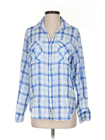 Pre-owned Billy Reid Long Sleeve Button Down Shirt In Blue