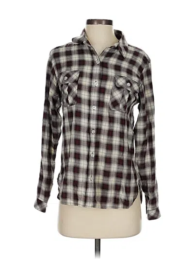 Pre-owned Billy Reid Long Sleeve Button Down Shirt In Brown