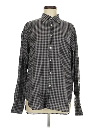 Pre-owned Billy Reid Long Sleeve Button Down Shirt In Gray