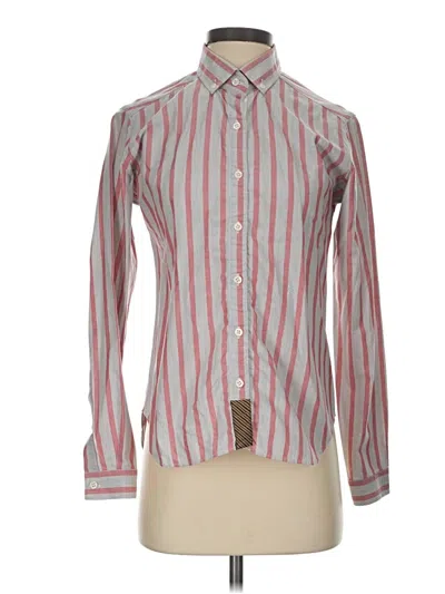 Pre-owned Billy Reid Long Sleeve Button Down Shirt In Gray