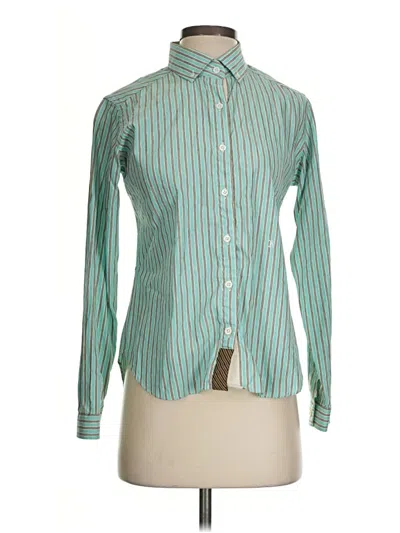 Pre-owned Billy Reid Long Sleeve Button Down Shirt In Green