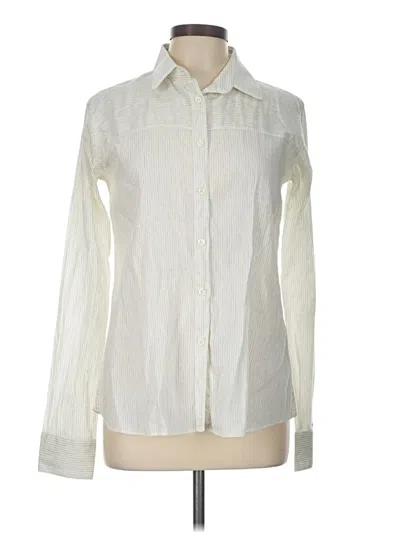 Pre-owned Billy Reid Long Sleeve Button Down Shirt In Ivory