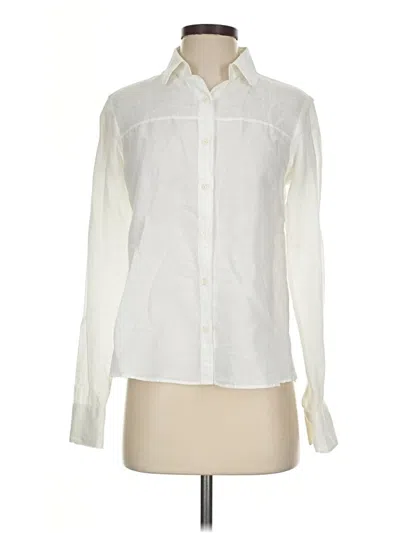 Pre-owned Billy Reid Long Sleeve Button Down Shirt In Ivory
