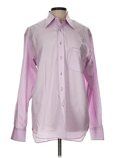 Pre-owned Billy Reid Long Sleeve Button Down Shirt In Purple