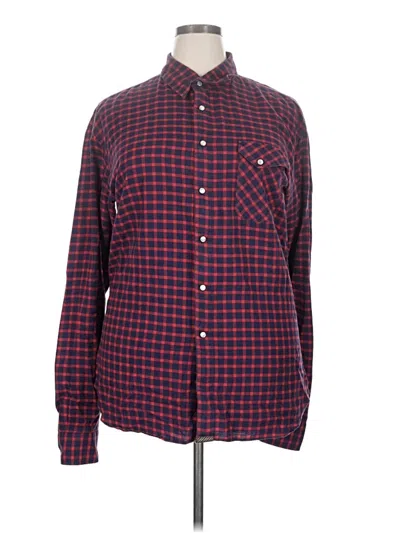 Pre-owned Billy Reid Long Sleeve Button Down Shirt In Red