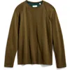 Billy Reid Long Sleeve Cotton & Modal Crewneck T-shirt In Green