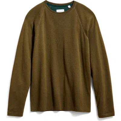 Billy Reid Long Sleeve Cotton & Modal Crewneck T-shirt In Green
