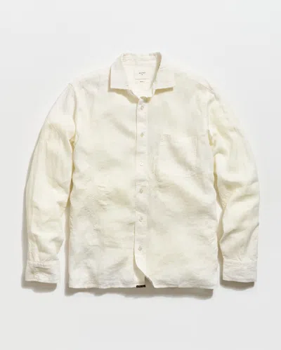Billy Reid Long Sleeve Embroidered Treme Shirt In White