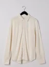 Billy Reid Long Sleeve Knit Yellowhammer Shirt In Black