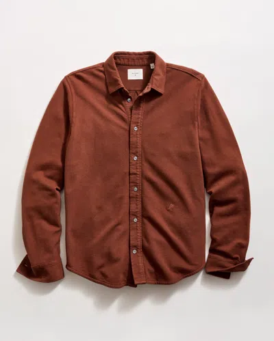 Billy Reid Long Sleeve Knit Yellowhammer Shirt In Gray